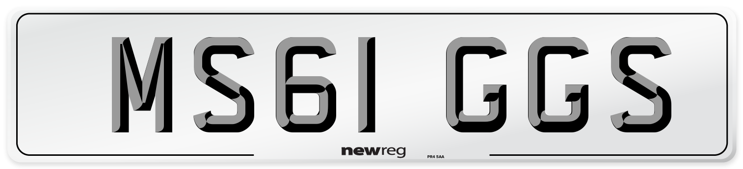 MS61 GGS Number Plate from New Reg